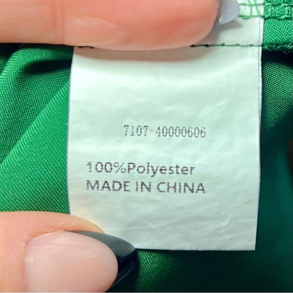 Emerald Green Long Sleeve Tie Waist Dress – Women’s Small - Picture 3 of 6